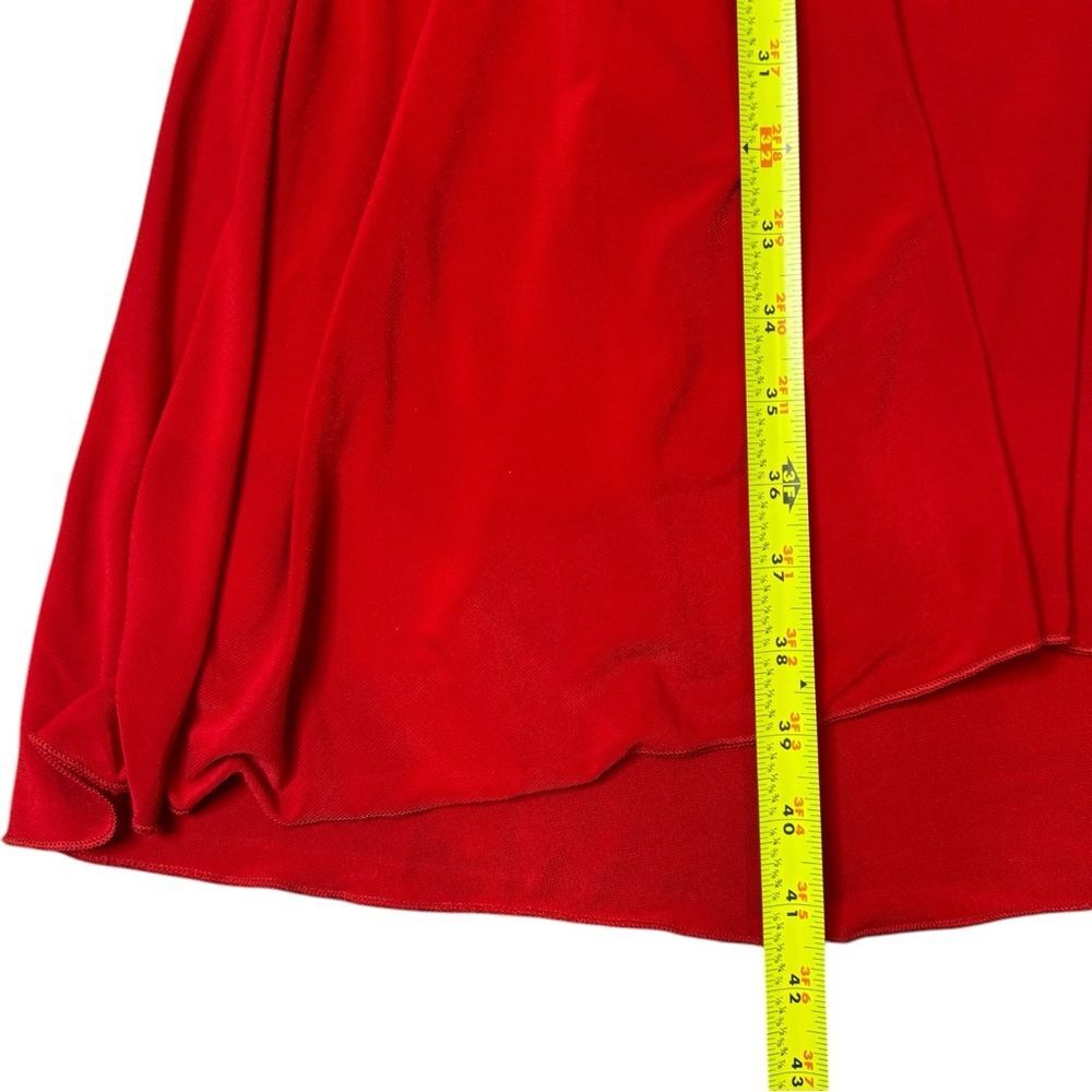 Y2K Tu Tu Fashion Halter Red Rhinestone Midi Dress Size Small - Picture 5 of 7